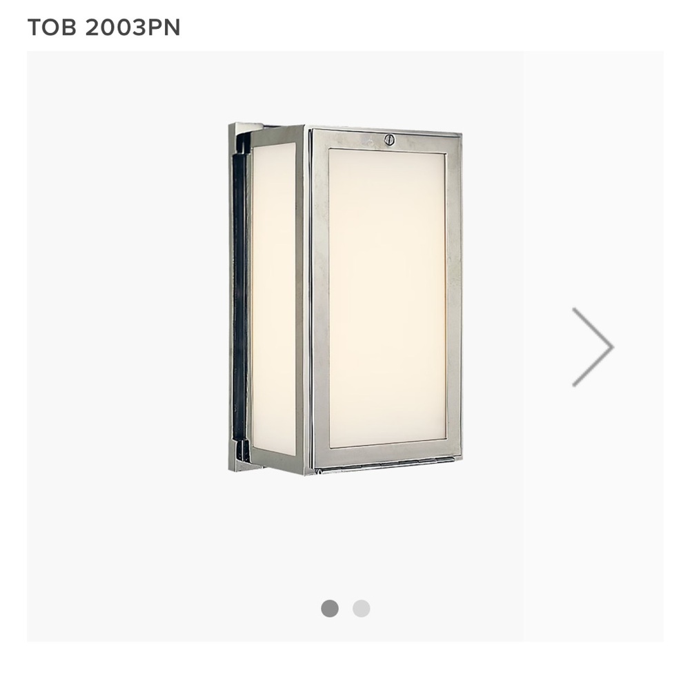 Thomas O’Brien for Visual Comfort Polished Nickel & Glass Wall Sconce